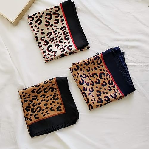 Miniatura 123 de FONYVE - Pañuelo de satén sedoso de tamaño mediano para mujer, cuadrado, 27.5 x 27.5 pulgadas