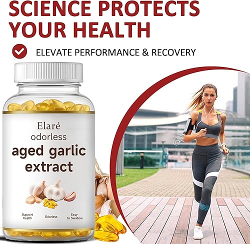 Miniatura 4 de Elare Extracto de ajo envejecido - Nuevo 7500mg sin olor, cápsulas de extracto de ajo orgánico (1)