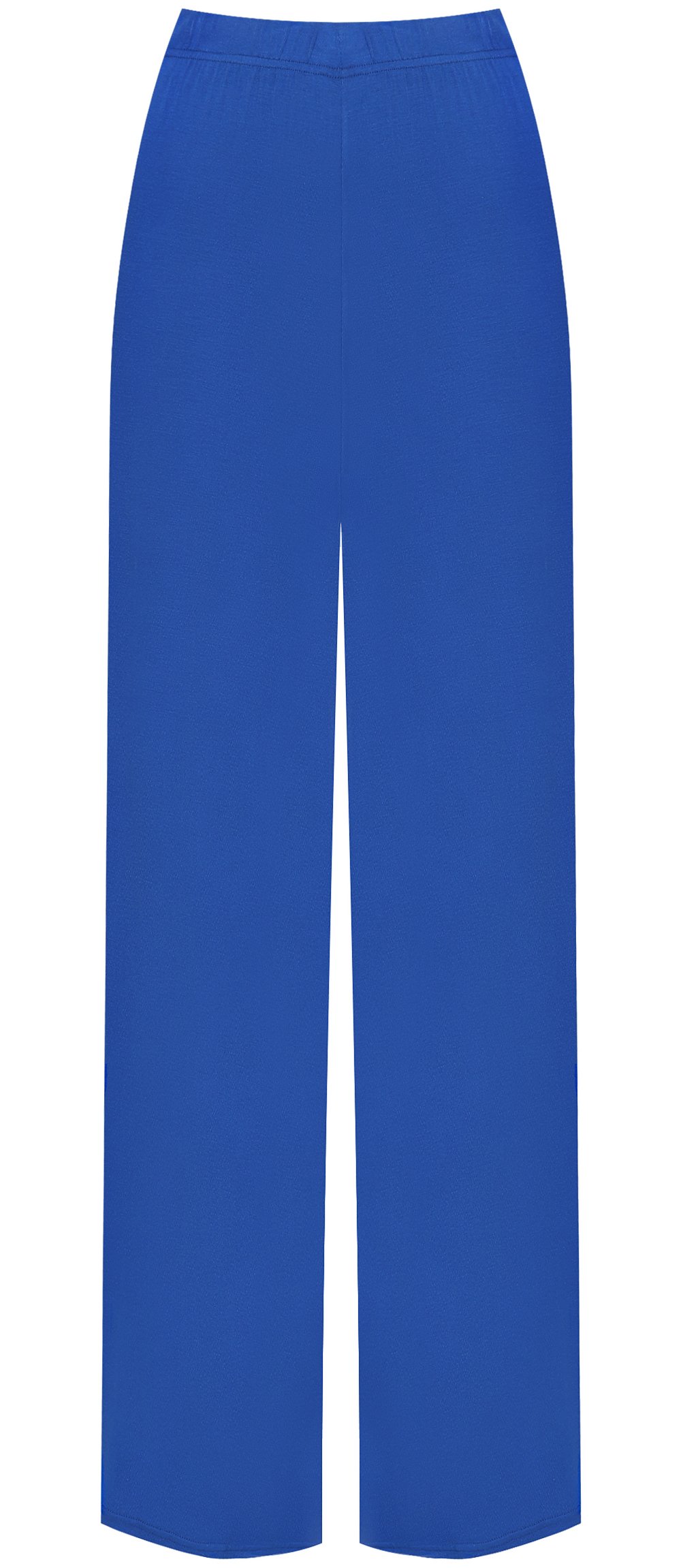 WearAll Plus Size Womens Plain Palazzo Wide Leg Flared Ladies Trousers Pants - Royal Blue - 24-26