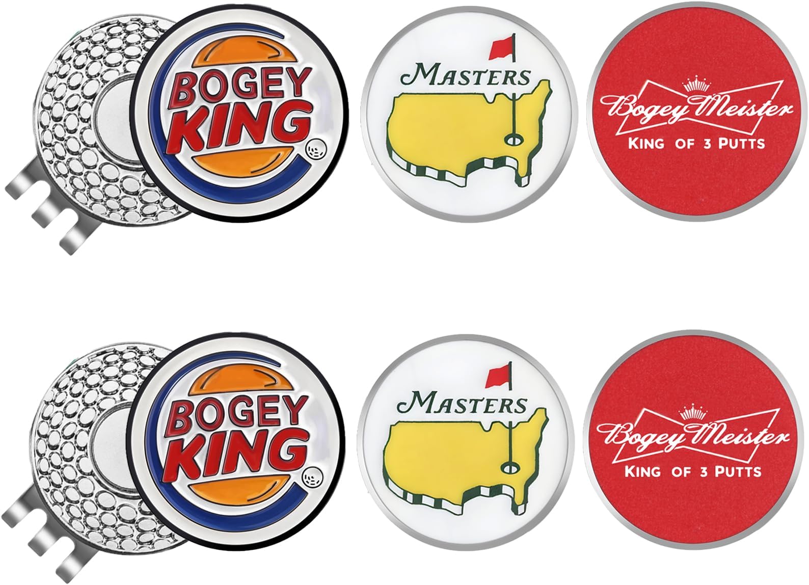 Golf Ball Marker Hat Clip, Funny Golf Accessories, Golf Gifts for Men 25 MM