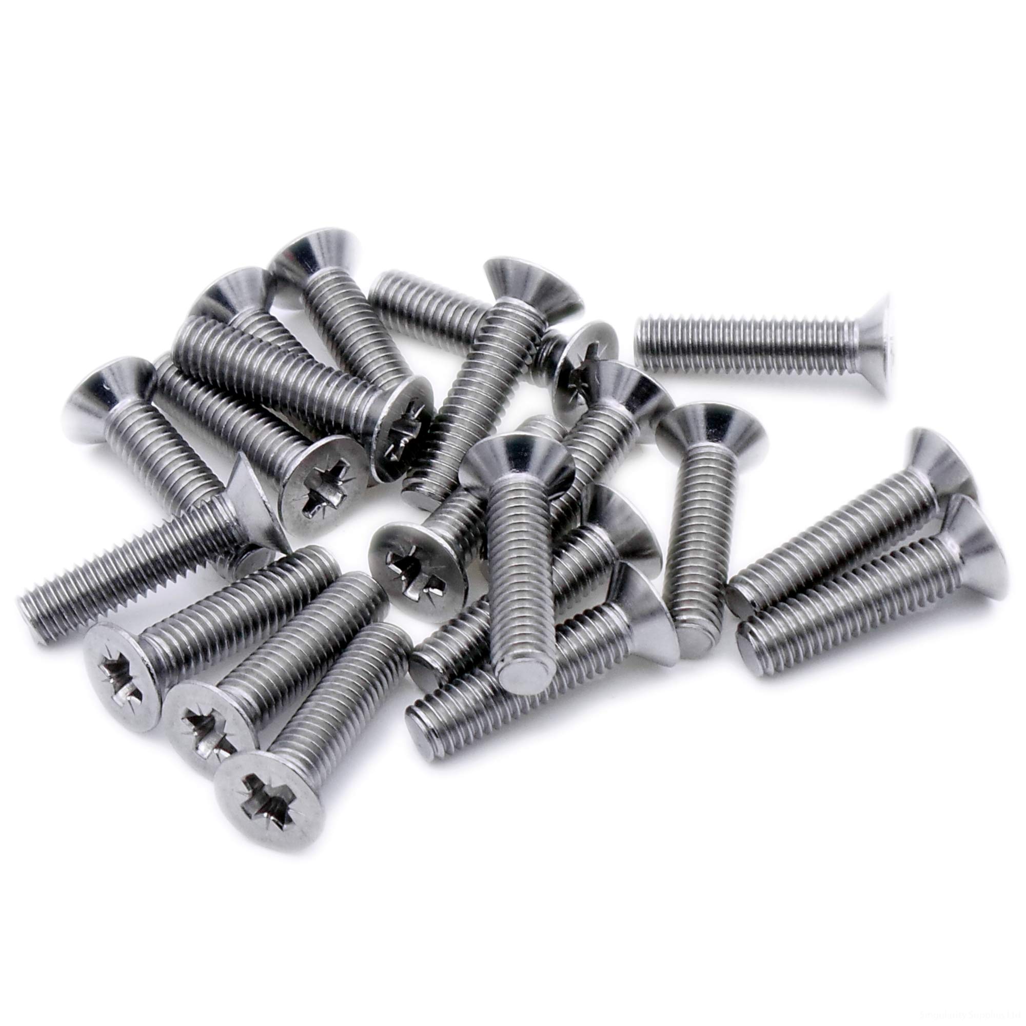 Singularity Supplies M2 (2Mm X 14Mm) Pozi Countersunk Machine Screw (Bolt) - Stainless Steel (A2) (Pack Of 20)