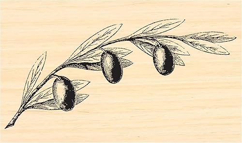 P11 Olive Branch Rubber Stamp
