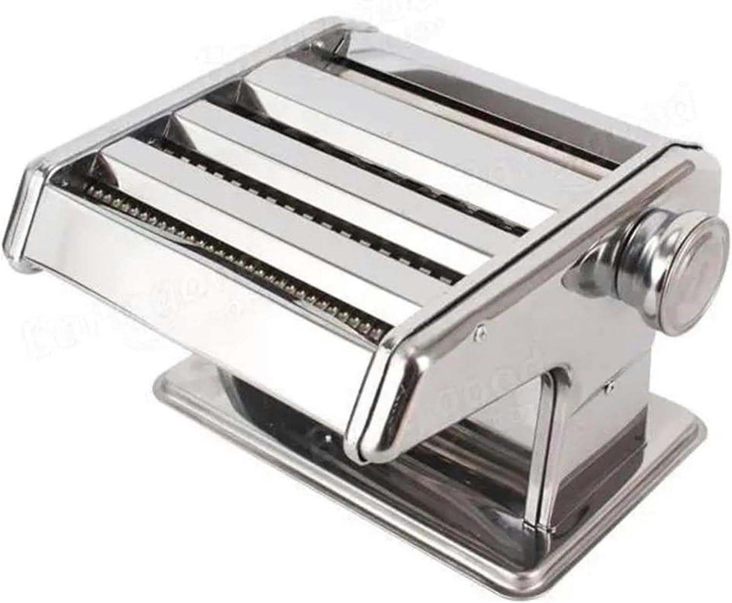 Wzglod Professional Pasta Maker Machine Stainless Steel Pasta Maker Machine 3 Rollers Manual Multifunctional Fresh Cutter (Silver, 21.2x15.5x2cm)