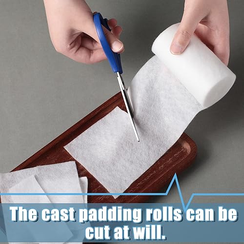 Miniatura 16 de Treela Paquete individual de 24 rollos de acolchado fundido, rollo de envoltura con yeso de tela suave para Halloween, vendaje, proyectos de arte