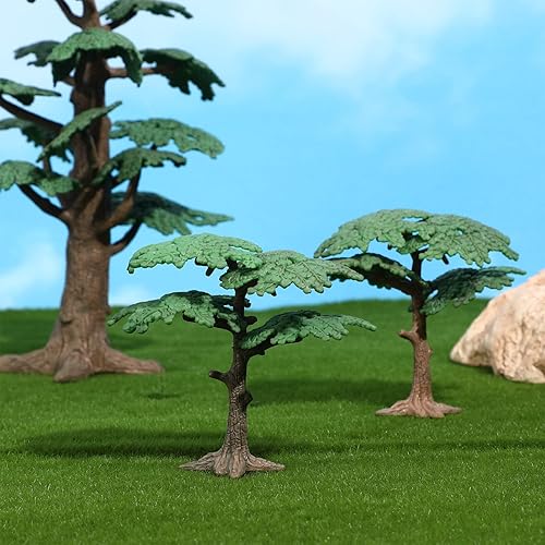 Miniatura 9 de Modelo de árbol paisajístico, mini ciprés de pino, paquete de 3 para bricolaje, diseño de tren, decoración de mesa de arena y decoración de oficina