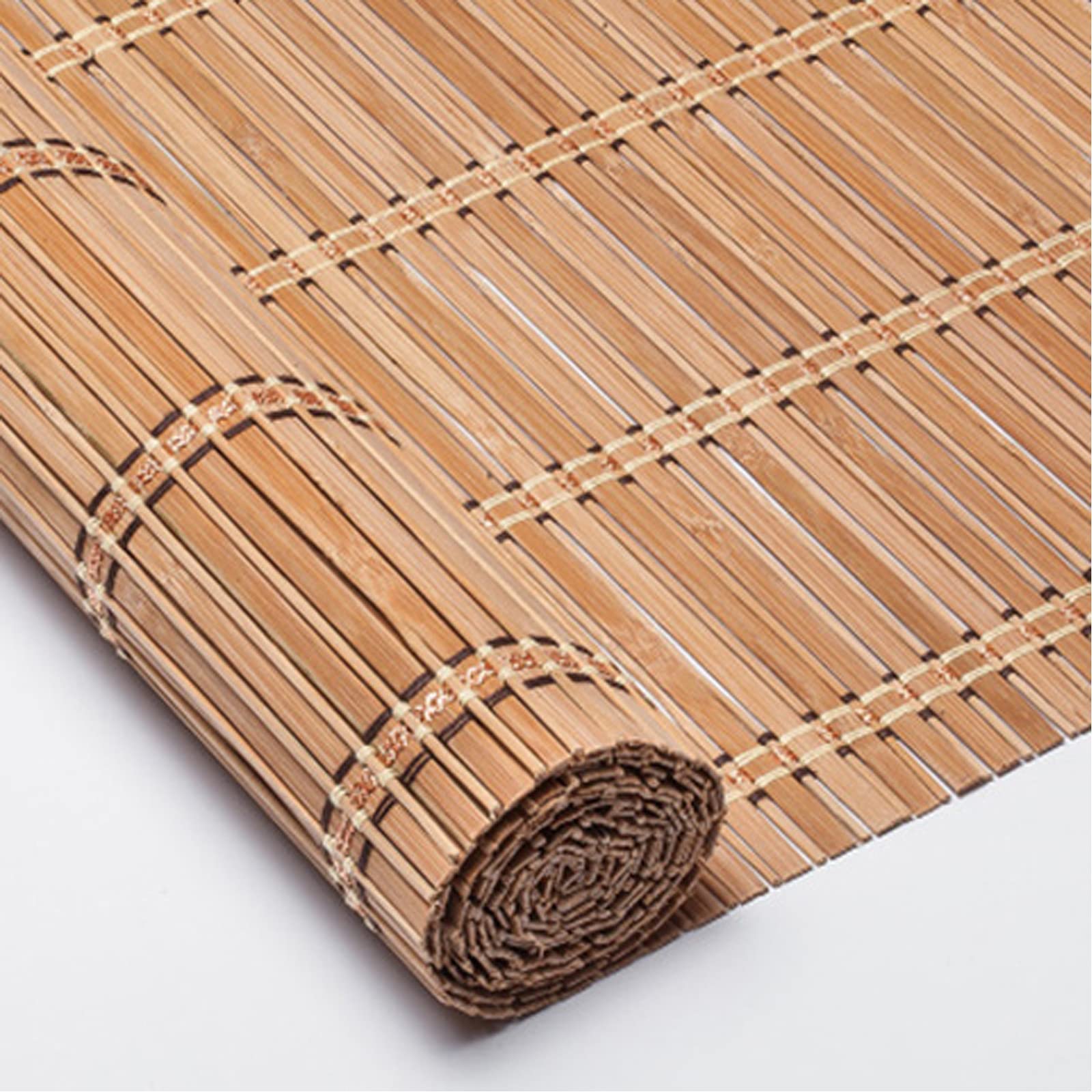 Roleta bambusowa w stylu retro, 70% zaciemniająca, naturalna ochrona przed słońcem, ochrona przed wzrokiem, ręcznie tkane żaluzje bambusowe, do okien, na taras, do biura, kuchni, patio (szer. 140 x wys. 300 cm)