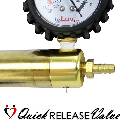 Bomba de Vacío Manual LeLuv Ultima Black, Aleación de Aluminio miniatura 3