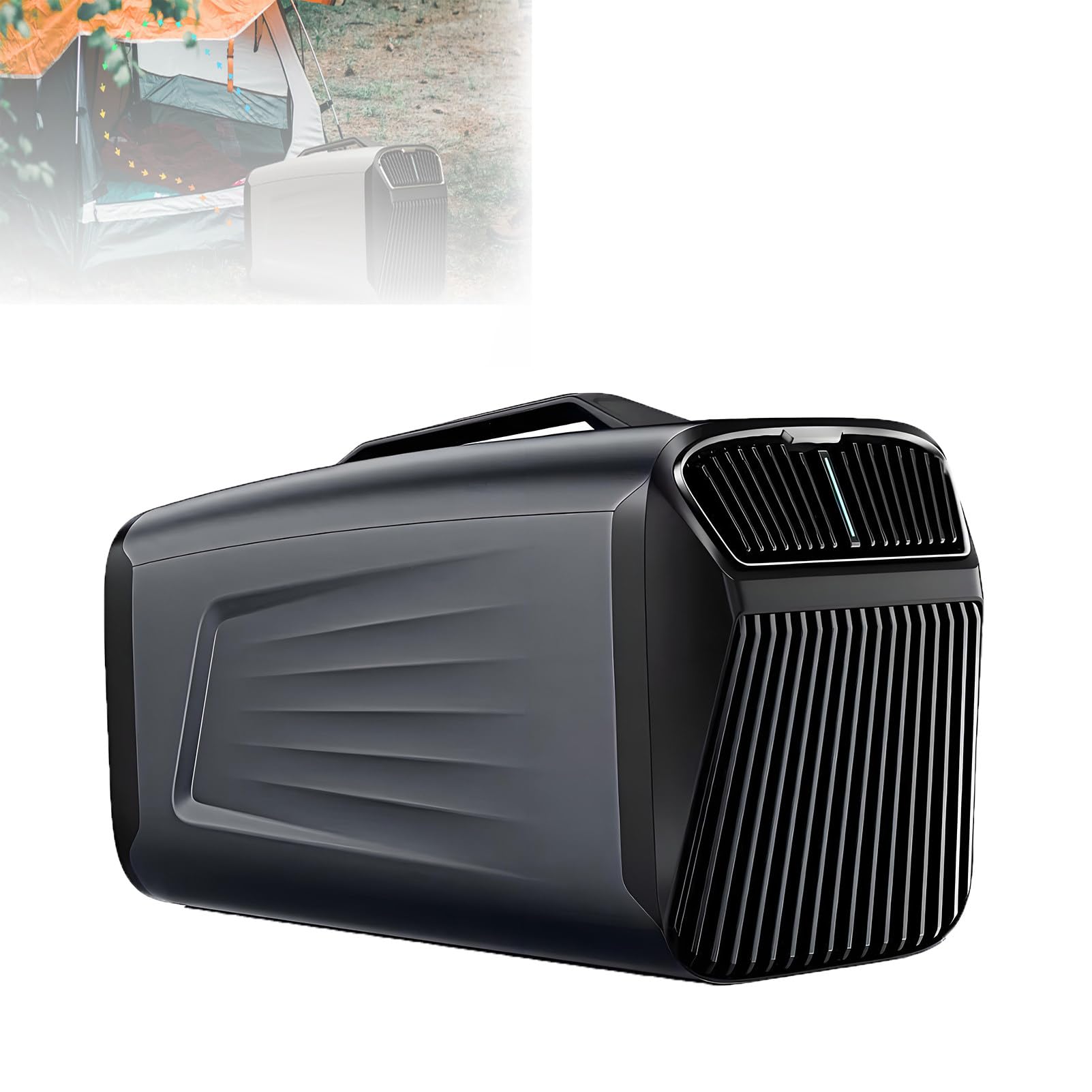 EpyGnom Portable Tent Air Conditioner, 1500W 5200 BTU Efficient Cooling, Mobile Camping AC Unit, Cooling + Dehumidify + Fan + Sleep Mode + 24h Timer, Up to 10㎡/107 sq ft Grey