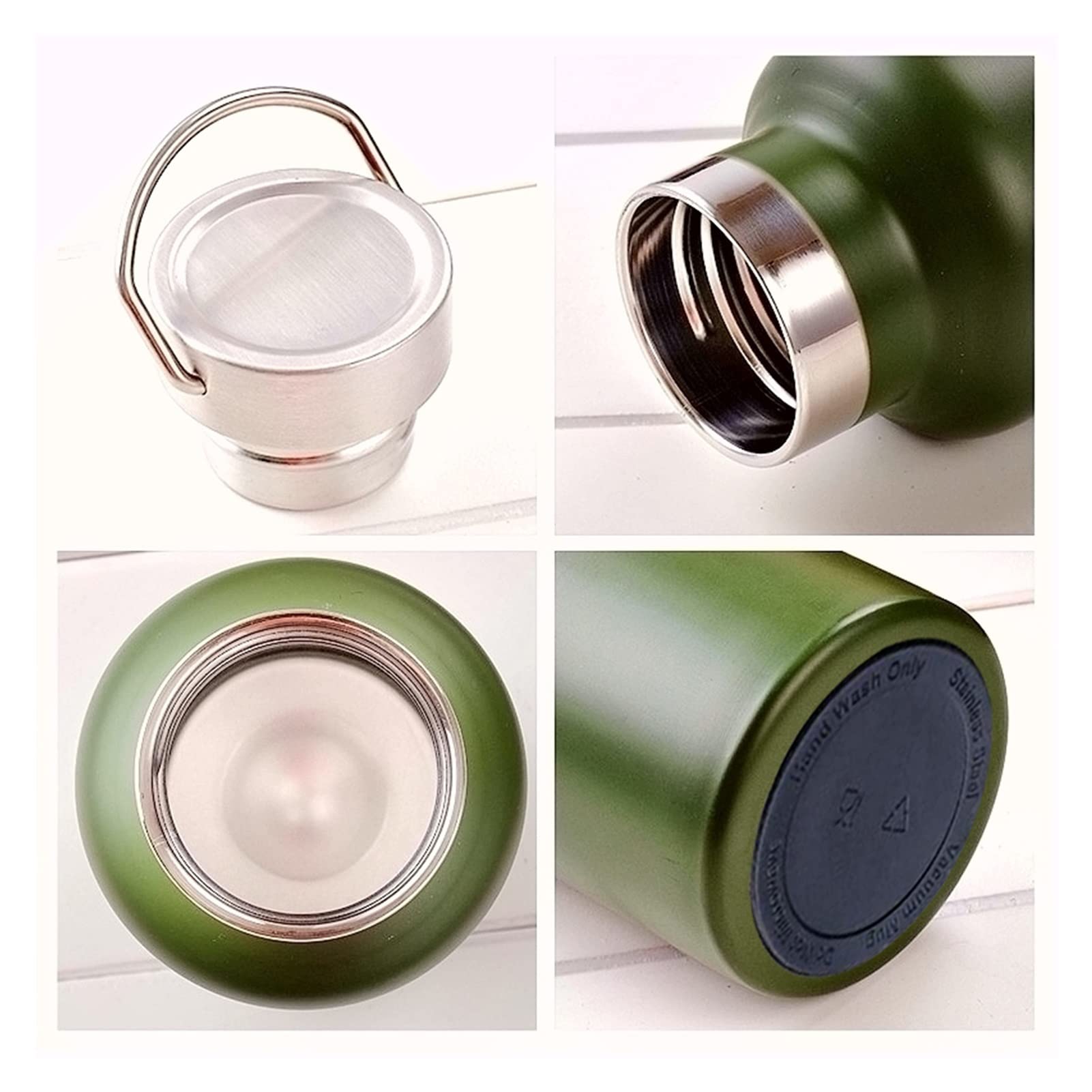 MRKU Botella térmica de Acero Inoxidable de Doble Pared con Aislamiento al vacío para Agua, café, Gimnasio, Deportes, coctelera.