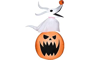 Tricky Or Treating Spirit With Holiday Gemmy's Zero Inflatable Halloween Decoration