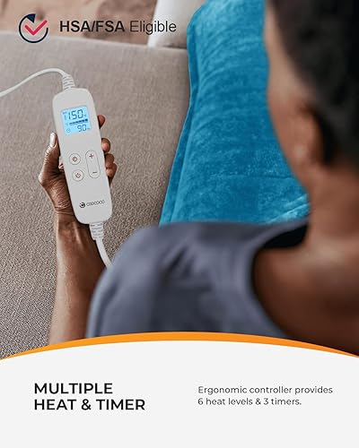 Miniatura 5 de Lista de artículos elegibles de la FSA, almohadilla térmica CooCoCo para aliviar el dolor de espalda, almohadilla térmica grande elegible para la