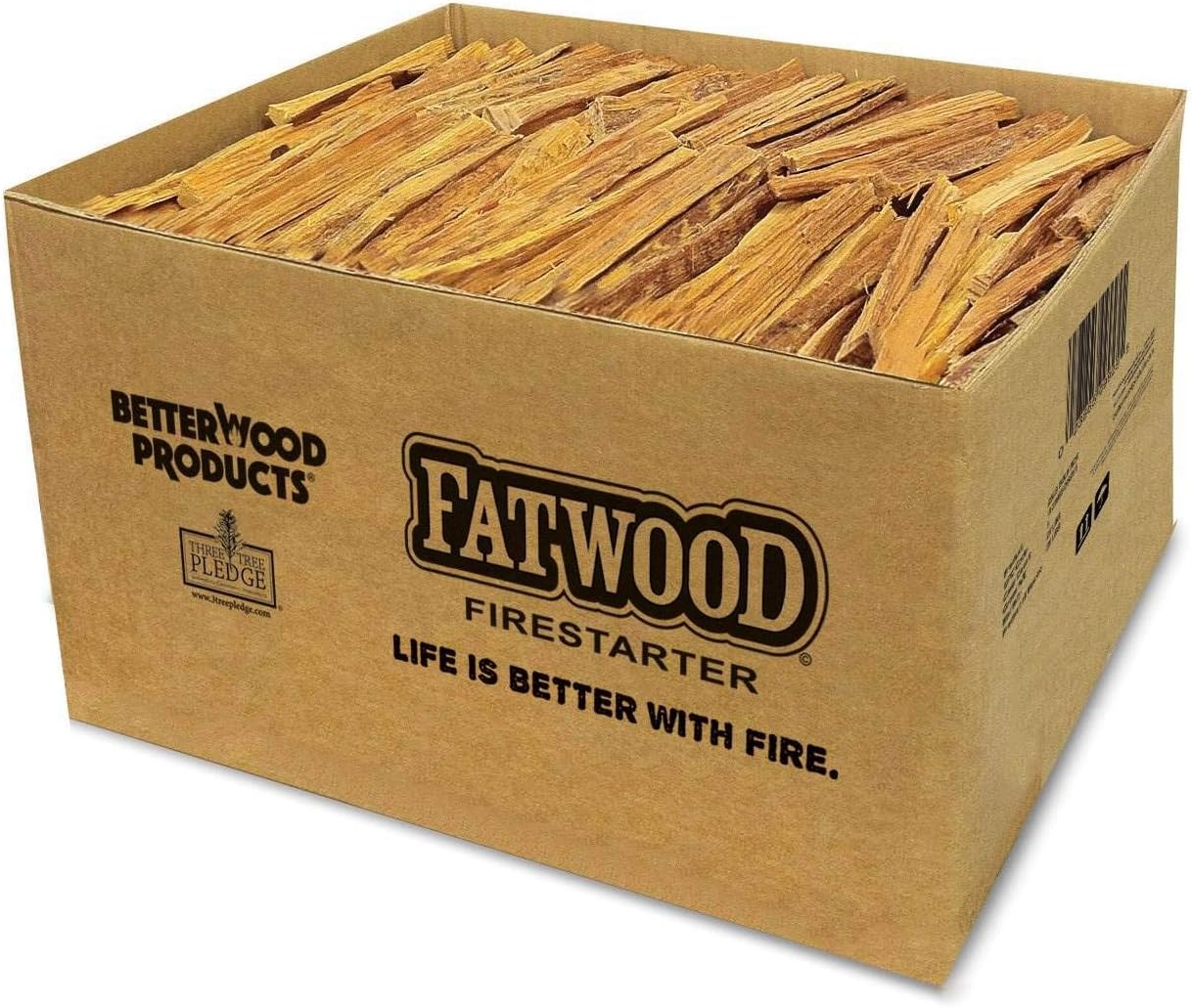Better Wood Products Fatwood Firestarter Box, 25-Pounds