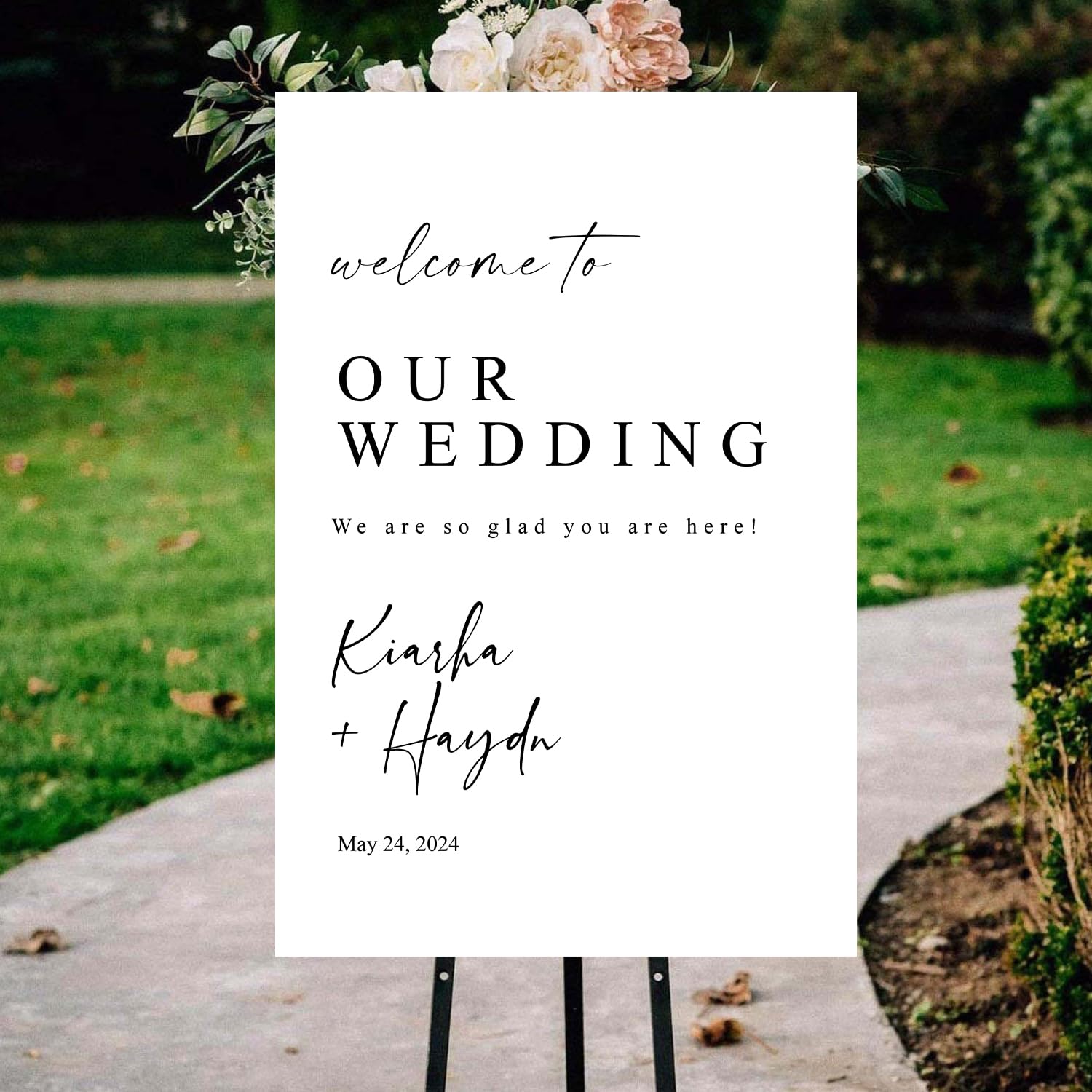 Amazon.com: Welcome To Our Wedding Board Vertical, Wedding