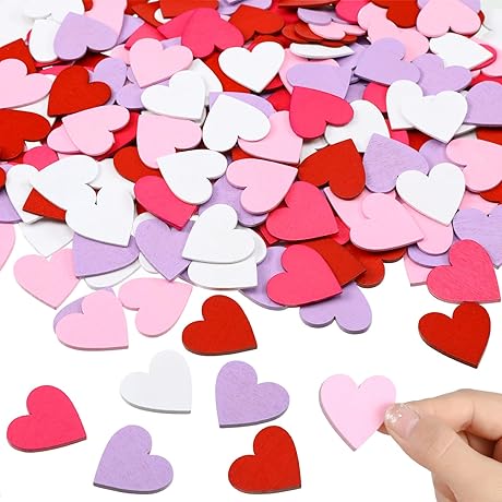 Valentine's Day Unfinished Wooden Heart Cutouts