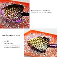 Vista 64 de Genie Crystal ss34 Red Glass Rhinestones 288 Pcs, 7.0 mm Big Light Siam Flatback Rhinestone, Diamond Cut Gems for Crafts, Face Mask, Makeup