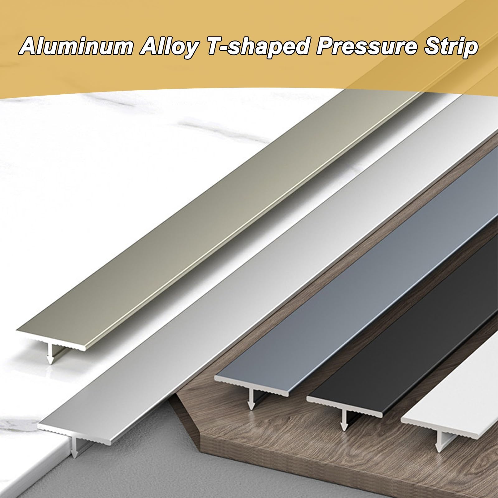 Profilo Di Transizione A Forma Di T In Alluminio – Rivestimenti Per Pavimenti Per Porte, Laminato E Coprifessure | Pronto Per Il Fai Da Te(Gray,3 * 300cm)