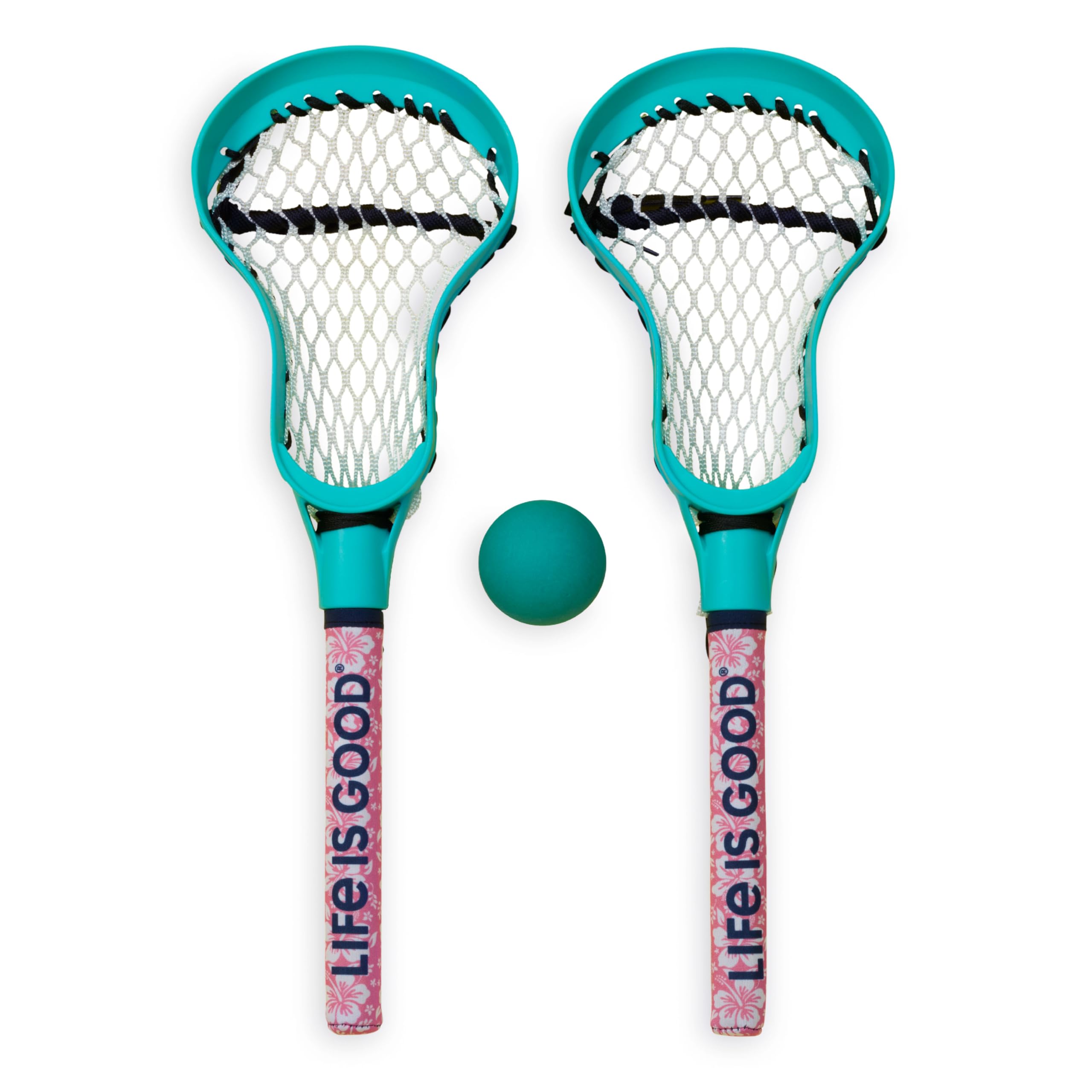 Life is Good Hydro Lacrosse Water Game Set Waterproof Lacrosse Toss Game with Floating Ball,Foam-Grip Sticks for Pool, Beach