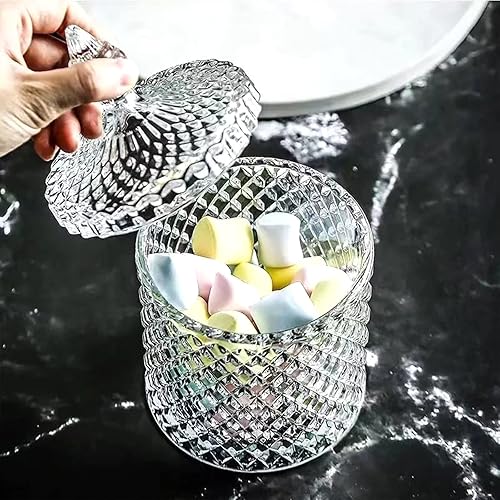 Miniatura 4 de rejomiik Qtip - Tarros de cristal para boticario con tapa, accesorios de baño, organizadores de tocador y almacenamiento de maquillaje para hisopos