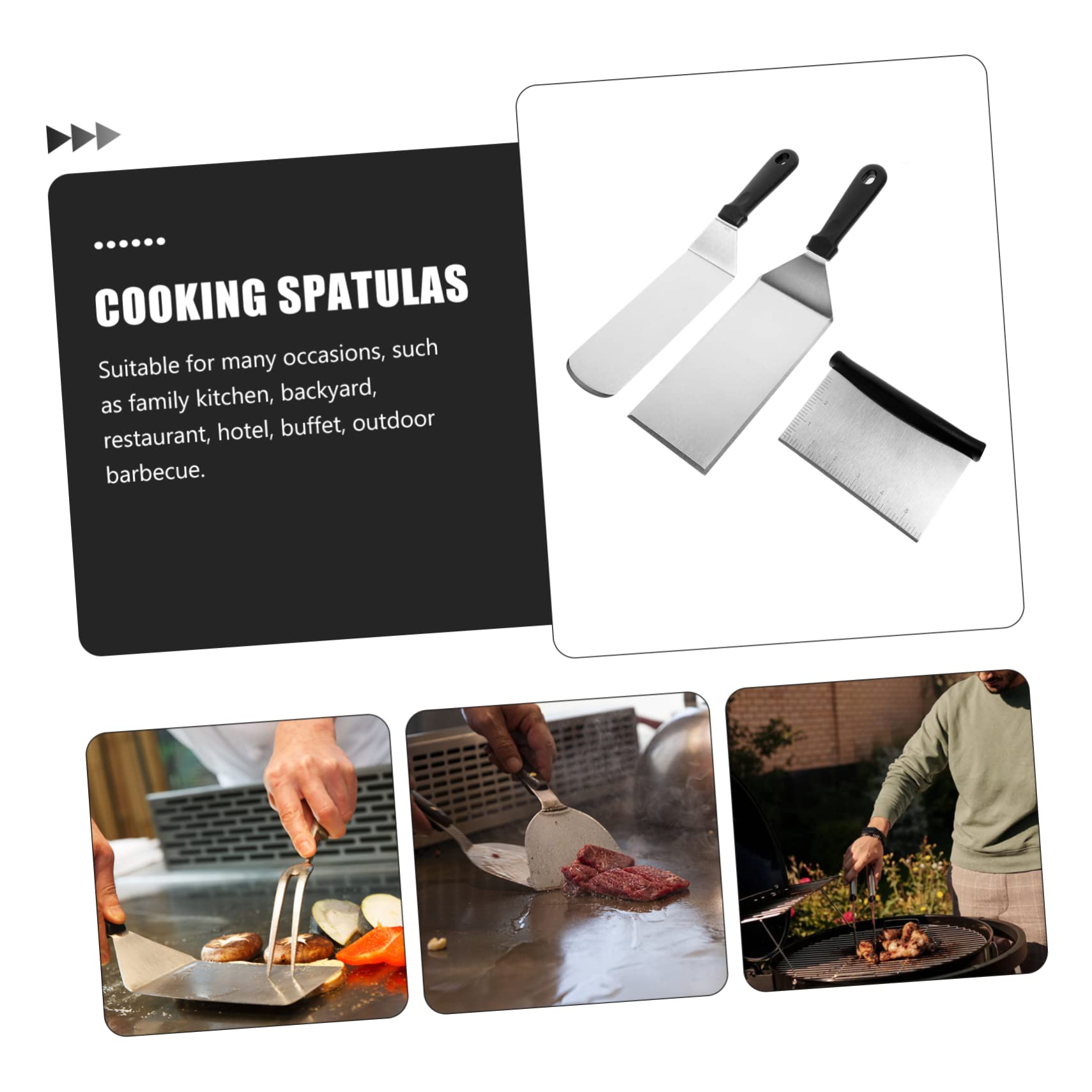 Espátula de Cocina de Acero Inoxidable y Pp, 1 Juego