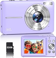 Vista 8 de Digital Camera, Latest FHD 1080P Digital Camera for Teens with SD Card Anti Shake Point and Shoot Cameras Portable 16X Zoom Compact Small Cameras