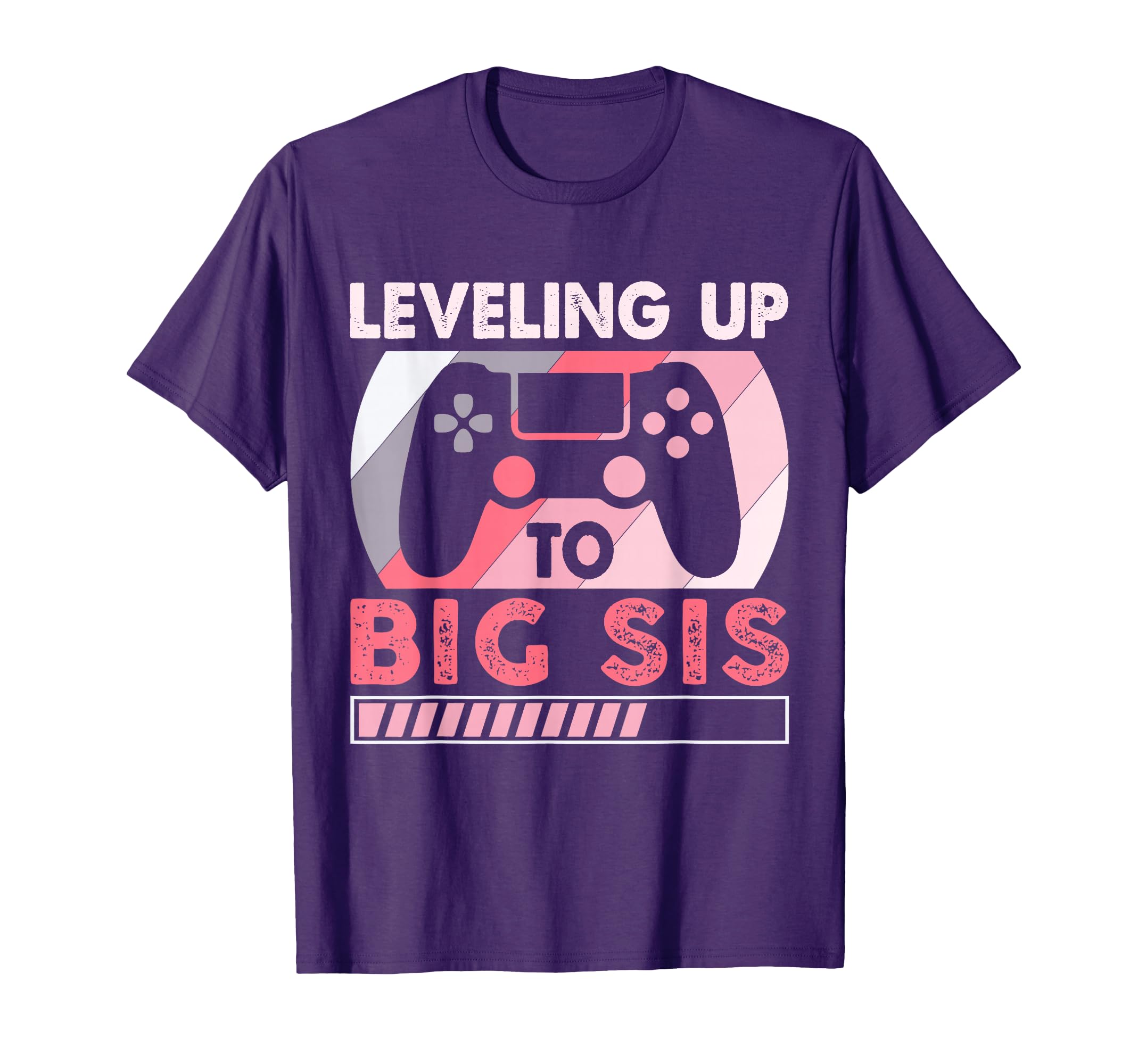 Leveling Up To Big Sister Gamer Baby Announcement Gift T-Shirt