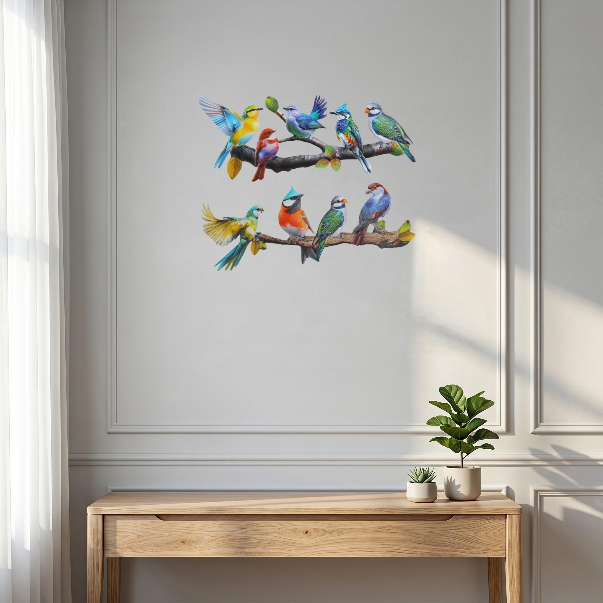 HZBAKLO Metal Wall Art,3D Bird Garden Wall Decor,Outdoor Ornaments