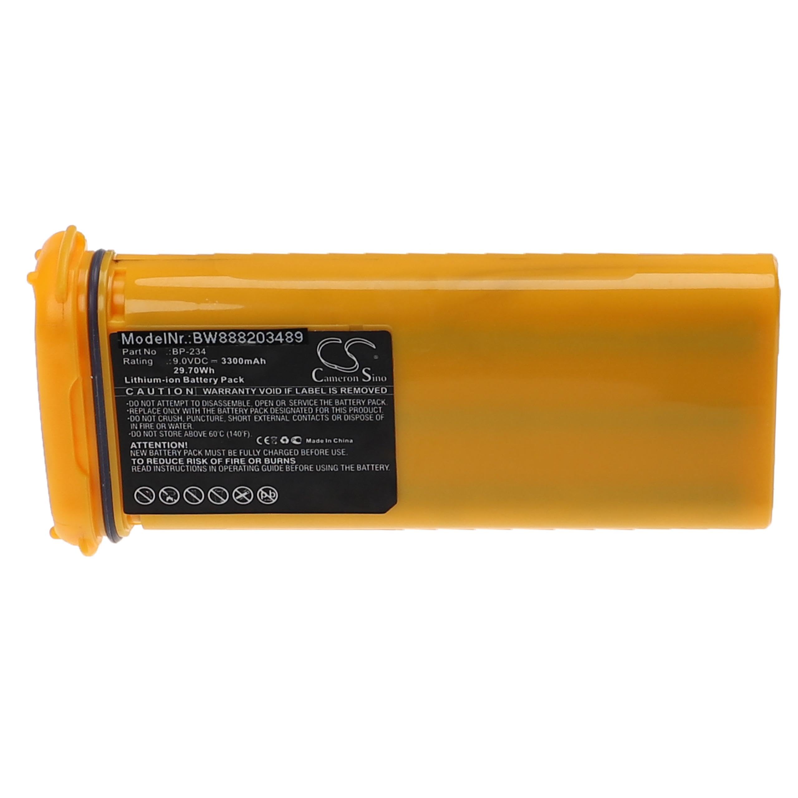 vhbw Pile Remplacement pour Icom BP-234 pour Radio Talkie-walkie (3300mAh, 9V, Li-ION)