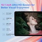 Android 15 Tablet 30GB RAM 128GB ROM 2TB Expand, 10 inch Tablets with Keyboard Mouse, Octa-Core, 8000mAh, HD IPS Display, GPS, 5G WiFi, Widevine L1, 2 in 1 Tablets - Metal Black