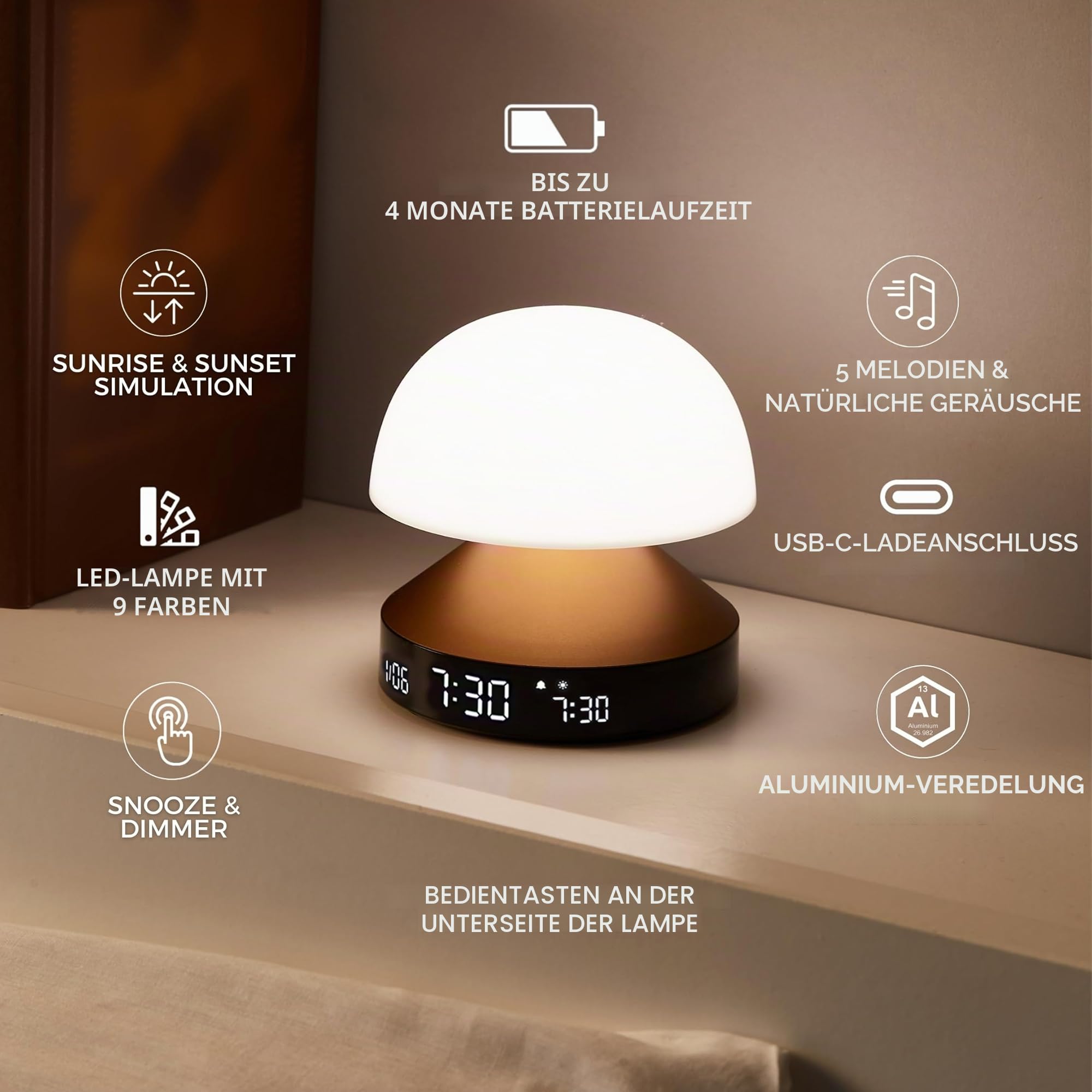 Lexon MINA Sonnenaufgangswecker