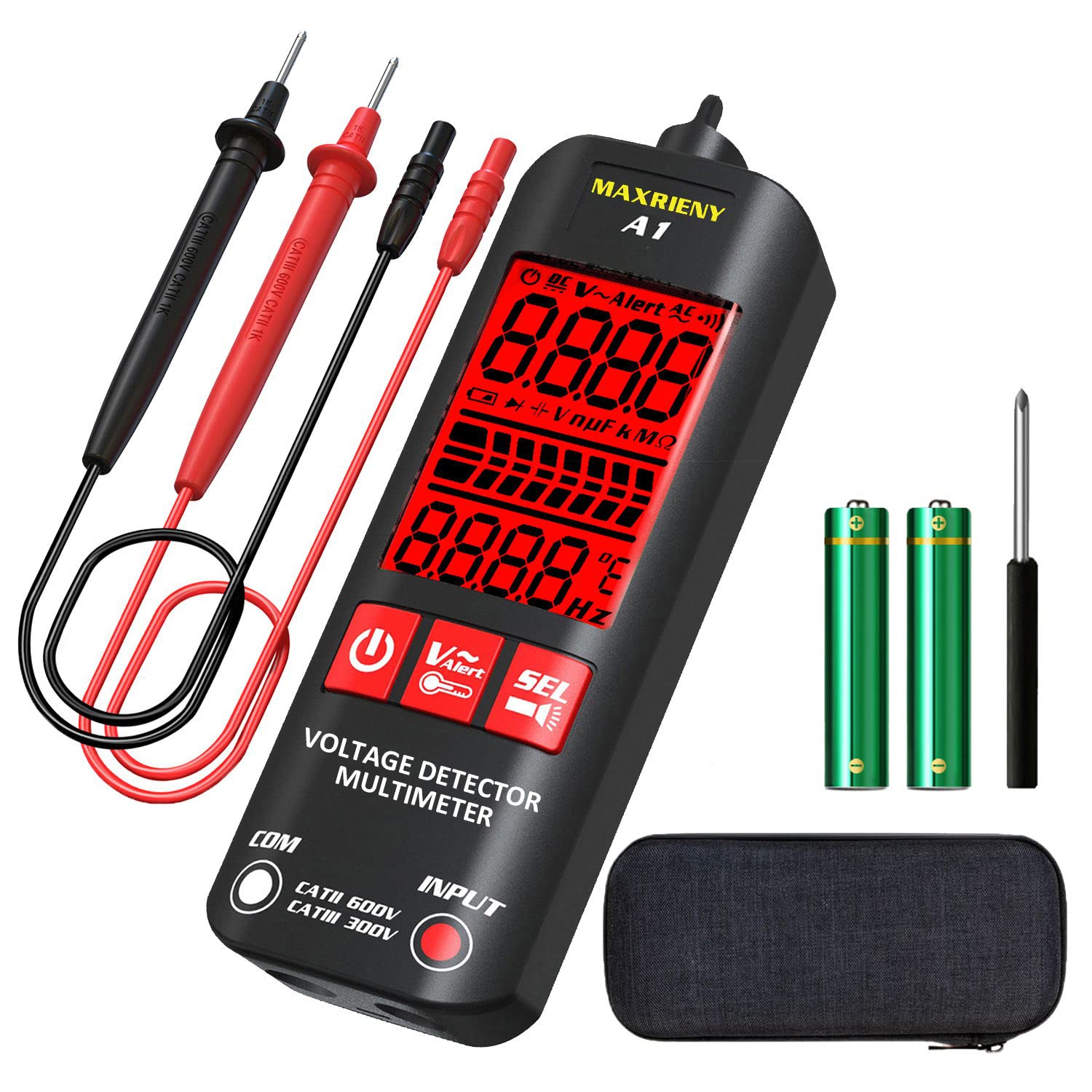 MAXRIENY Smart Digital Multimeter Electrical Voltage Tester Pocket Voltmeter Resistance