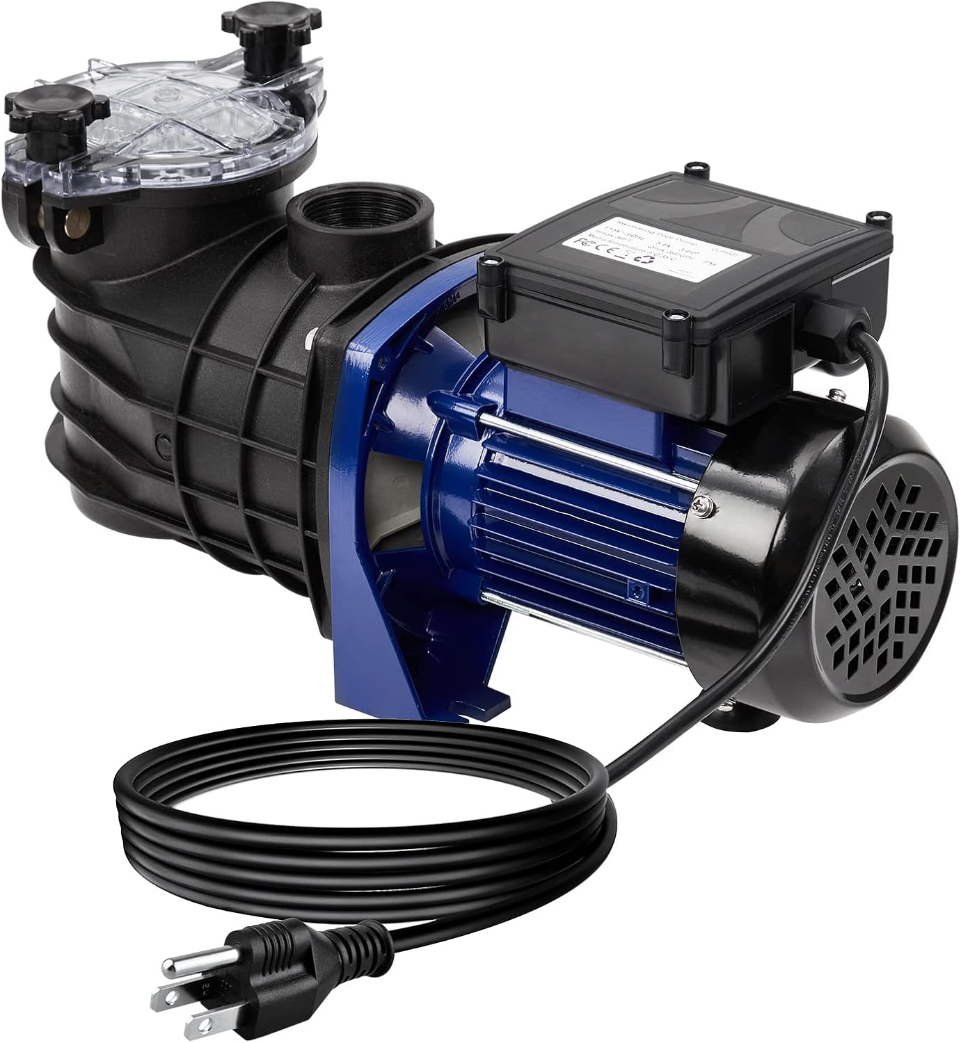 OUTLANE 3/4HP Pool Pump in/Above Ground Water Pump Single Speed, 550W High Current Self-Priming Pool Pump, 2641GPH, Swimming Pool Pumps with Filter Basket, Low Noise