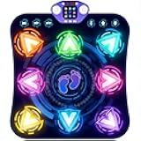 Dance Mats for Girls 4-8, Electronic Dance Mats with LED Light & Wireless Bluetooth, Kids Dance Mat, Girls Dance Mat, Dancing Mat, Music Dance Toy with 3 Game Modes, Develops Hand-Eye Coordination