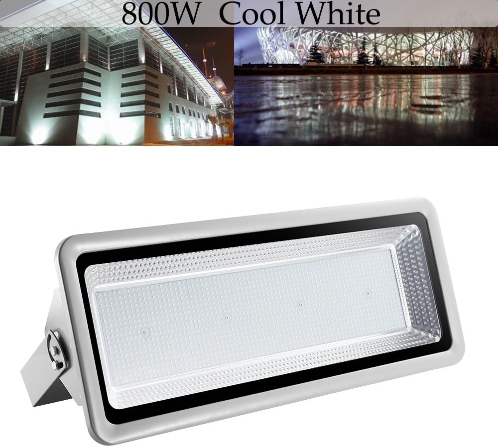 LED Flood Light,800W 80000lm 6000-6500K Cold White,IP65 Waterproof,Aluminium Strahler 110V Outdoor Super Bright Security Lights,Stadium Lights for Garden,Garage,Warehouse,Square