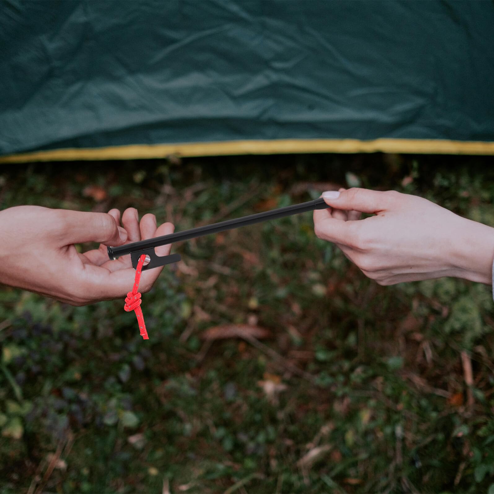Lot De 6 Piquets De Rechange pour Tentes De Camping Piquets Noirs pour Tente D'Extérieur Robustes