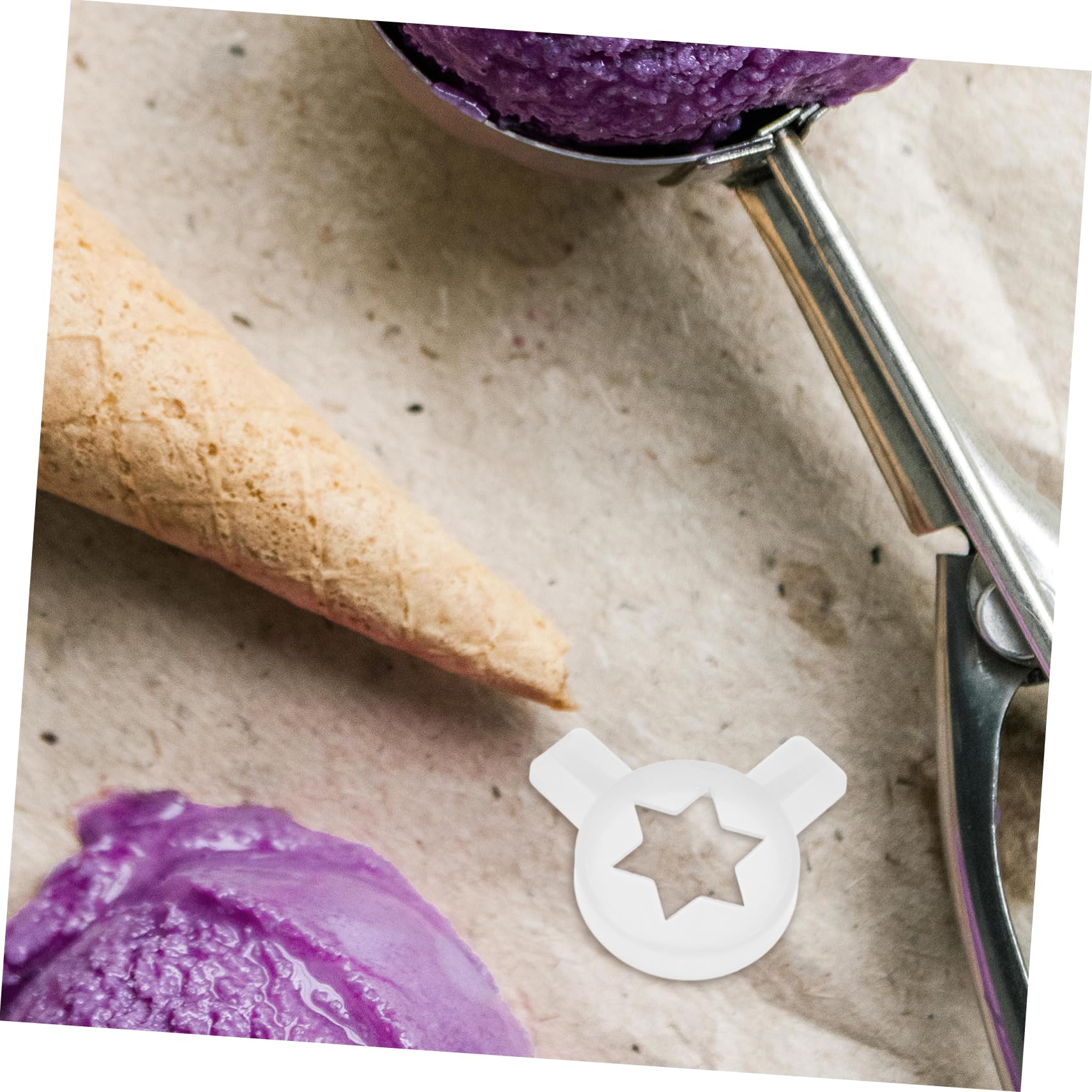 CIYODO 4pcs Ice Cream Machine Accessories Cookie Tip Ice Cream Machine Parts Ice Cream Maker Machine Lids Ice Cream Machine Accessory Ice Cream Machine Soft Serve Pan Plastic