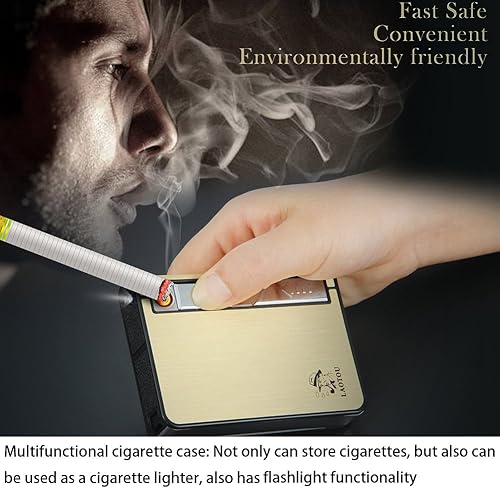 Miniatura 6 de Encendedor de cigarrillos, soporte multifunción para caja de cigarrillos, encendedor de cigarrillos eléctrico recargable por USB, soporte para