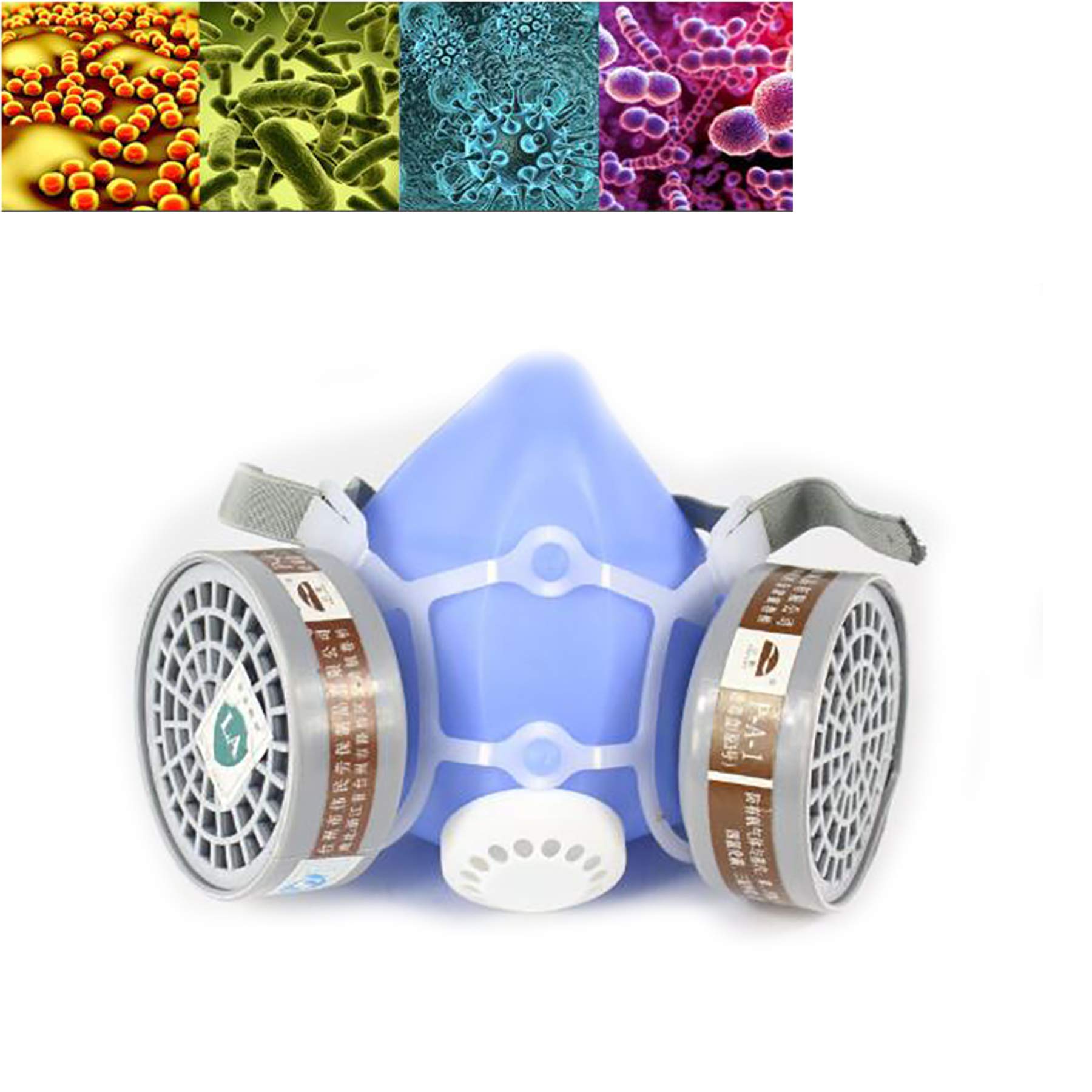 Gas Mask Dust And Organic Vapour Half Mask Respirator Anti-Dust Spray Paint Industrial Chemical Gas Respirator Mask, with Anti-Toxic Gas Function