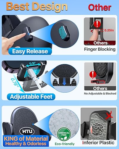 Miniatura 6 de Succión estable de grado militar Soporte de teléfono celular para automóvil, brazo telescópico flexible soporte giratorio de 360 para salpicadero,