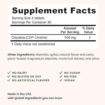 Amazon.com: EZ Melts Citicoline - Brain Health & Memory Support