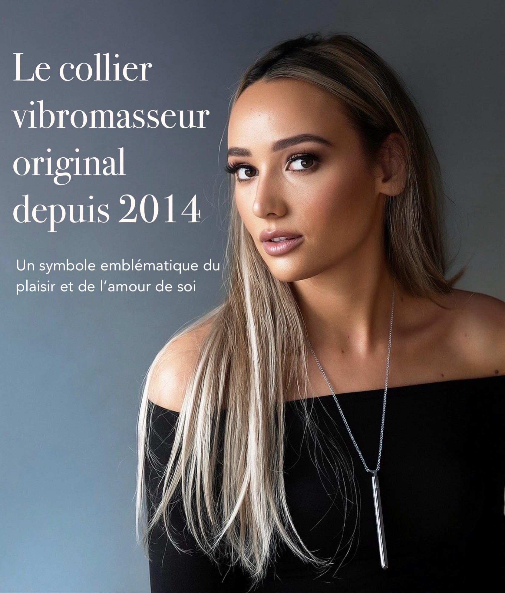 Crave Vesper Vibrateur Collier Argent