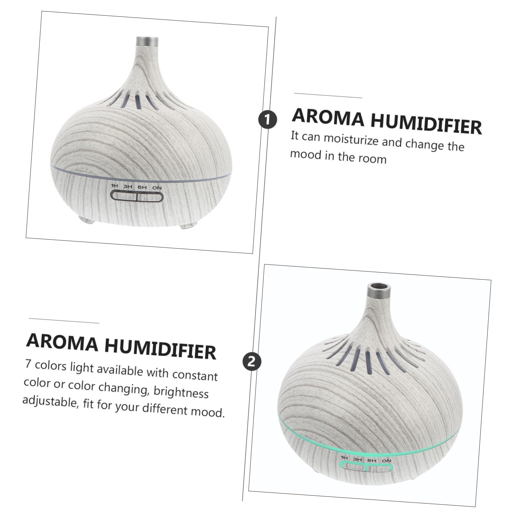 Difusor de Aceite y Humidificador de Aroma 400ml, Vapor Frío, Apagado Automático, Adecuado para Habitación y Aromaterapia