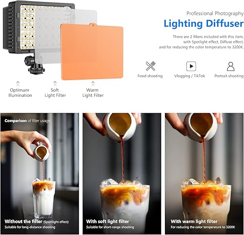 Miniatura 3 de Foco para cámaras, de la marca Neewer, de 160 LED, alta potencia y regulable