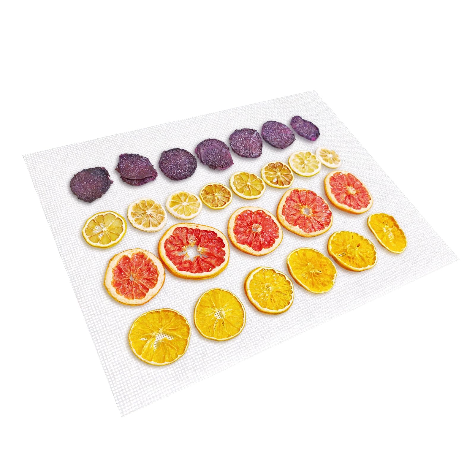10 Pcs Silicone Dehydrator Sheets, oiyocemo Non-Stick Food Dehydrator Mats Reusable Thickened Cuttable Silicone Steamer Mat for Food Fruit Dryer 39 * 28cm