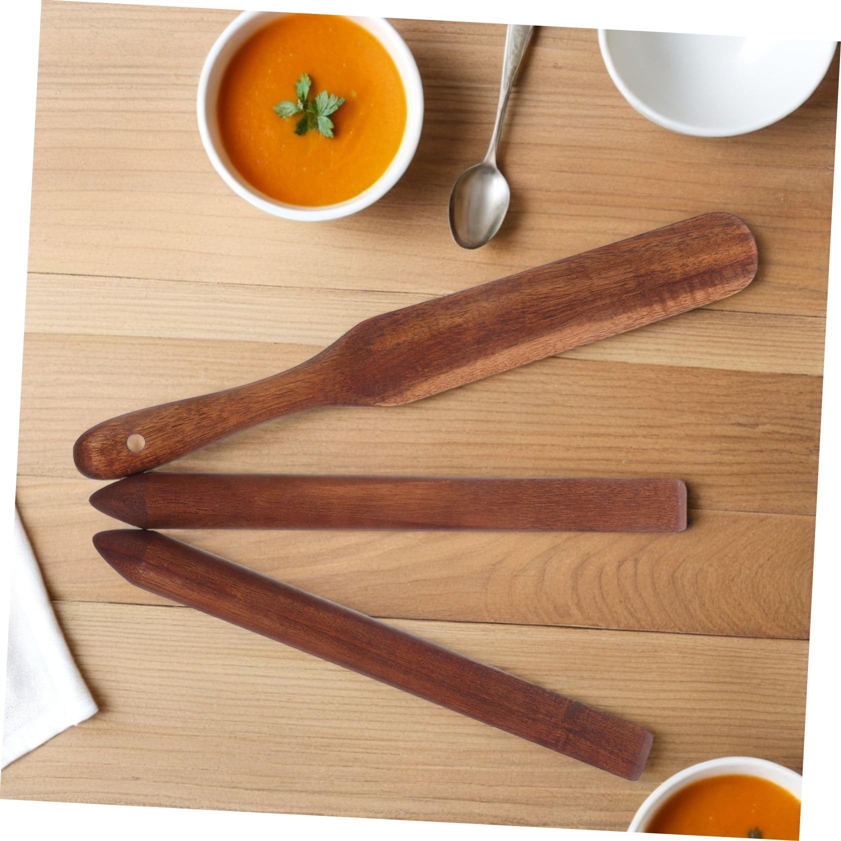 3piezas Varilla De Madera De Acacia Para Remover Masa Madre Herramienta De Cocina Para Hacer Pan Espátula De Madera Para Cocinar y Hornear Utensilio Para Masa