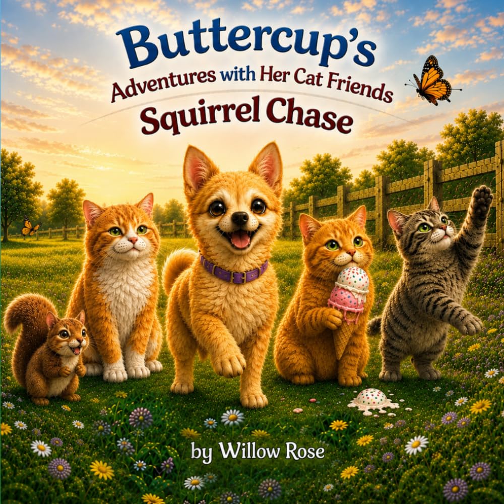 Buttercup's Adventures with Her Cat Friends: Squirrel Chase
