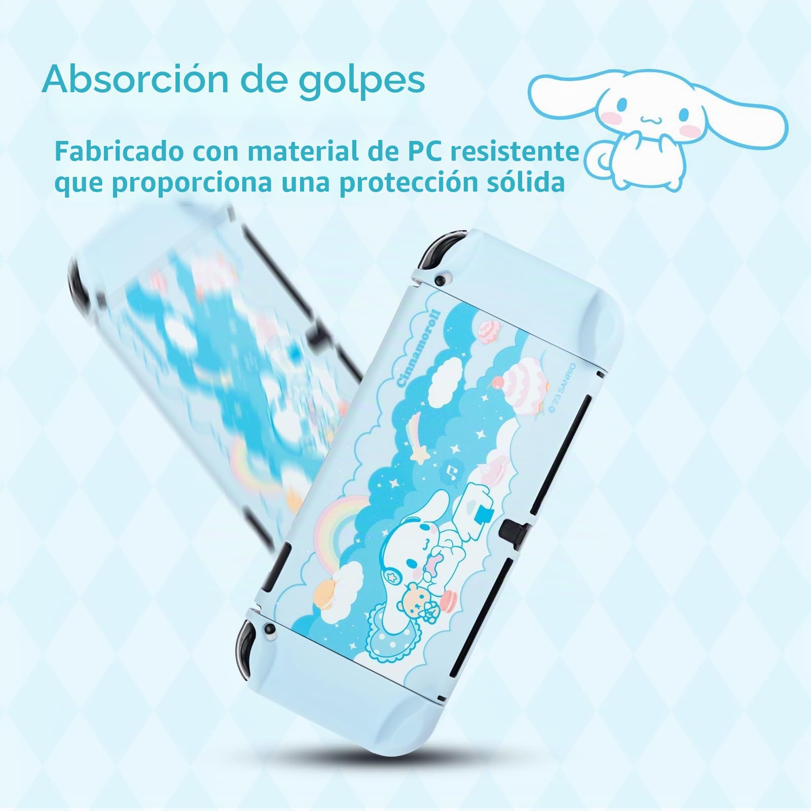 Kuitmor Funda Protectora para Switch OLED, Carcasa Exterior de PC Duro y Cubierta Antiarazones - Compatible con la Consola Switch OLED