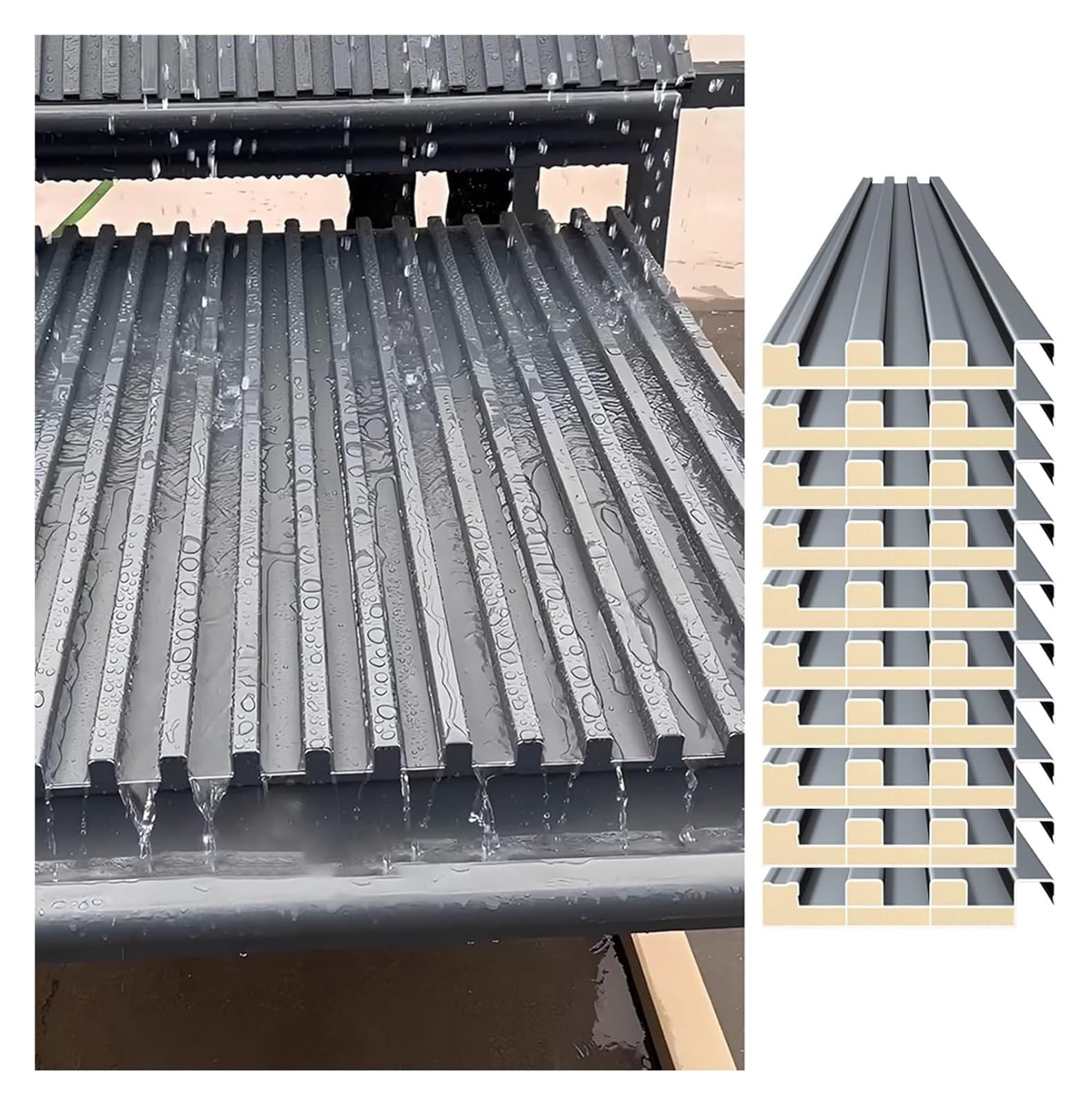 Paneles de aluminio aislados para cubiertas de garaje y vertientes