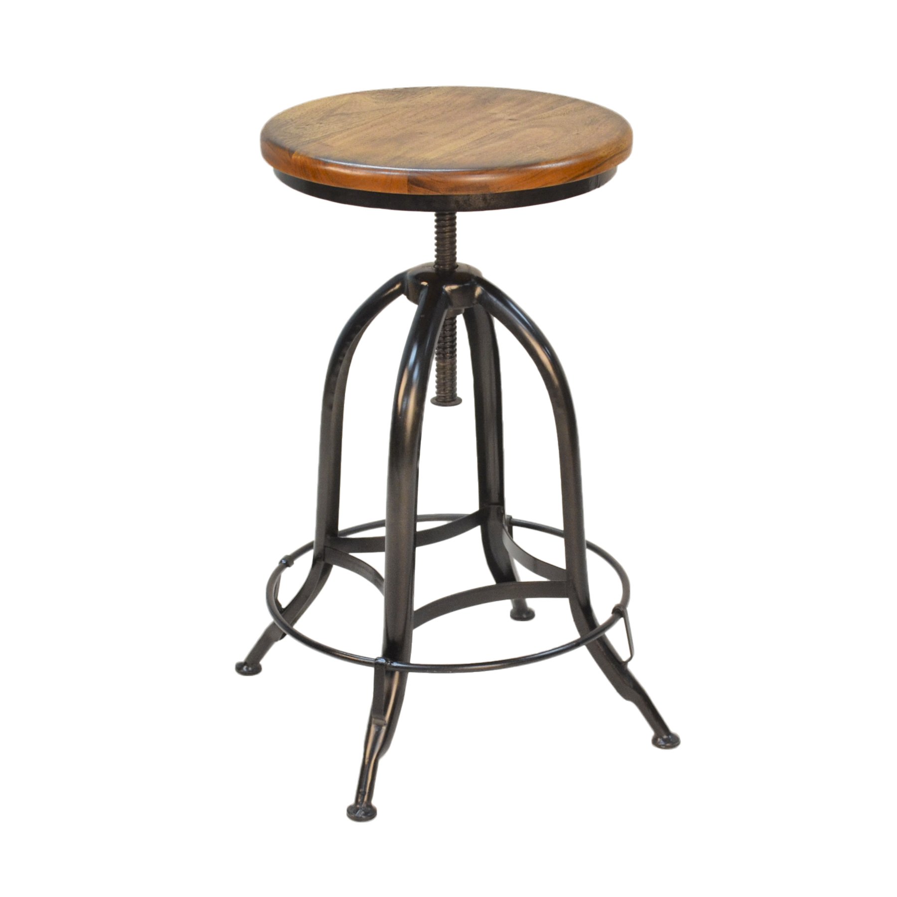 Carolina Chair & TableAdjustable Stool, Chestnut/Black