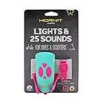 Hornit Mini, Bike & Scooter Horn and Safety Light for Children and Kids, 25 Sound Effects, 6 Light Modes: White Safety Light and Funky Green Light, Pink/Turquoise