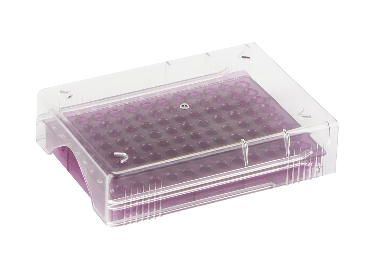 Heathrow Scientific HS120538 Low Temp PCR Rack, 96 Well, 1.46" Height, 3.62" Wide, 4.92" Length, 96 fl. oz., Green/Orange/Purple/Yellow/Blue (Pack of 5)